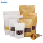 Weißer Kraftpapier-Nahrungsmittelverpackungs-Stellungs-Beutel vereiteln Brown-Papiertüten mit klarem Fenster